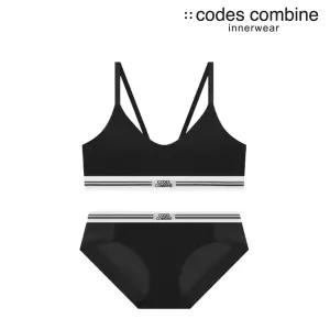 코데즈컴바인이너웨어 플렉서블일체형 노와이어 블랙세트 (CEWBR251BK+CEWBP251BK)