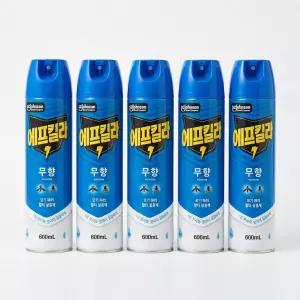 에프킬라 에어졸 수성 무향 600ml x 5개입 모기약/파리/나방 살충제/모기퇴치