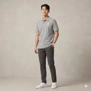 [국내매장판] 나이키 NSW 매치 폴로 카라 반팔 티셔츠 다크그레이 CJ4457-063 (아시안핏/남성용)