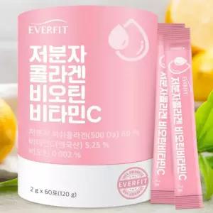 레몬맛 저분자콜라겐 비오틴 비타민C 60포 2개월분 젤라틴 어린콜라겐