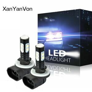 881 880 H27 LED 안개등 운전 전구 흰색 6000K 8000K 자동차 헤드라이트 H1 H8 H9 H11 12000LM 50W 3535 하