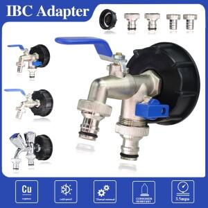 IBC 탱크 어댑터 S60x16mm 거친 스레드 수도꼭지 1000 리터 액세서리 정원 호스 커넥터 급수 물통 밸브 탭