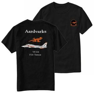 해군 VF 4 넥 톰캣 Aardvarks F O 캐주얼 스쿼드론 반팔 티셔츠 코튼
