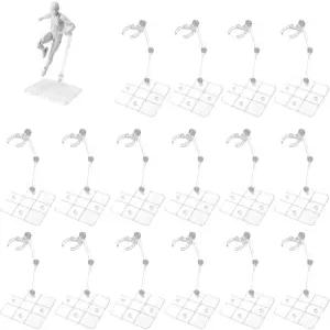 LDXDRU 액션 피규어 스탠드 16Pcs 어셈블리 디스플레이 홀더 베이스 HG RG SD SHF 건담 1/144 호환용