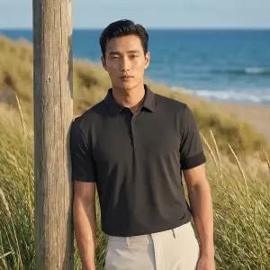 [PAT 남성] 소매 포인트 에어홀 폴로 티셔츠_FM35132