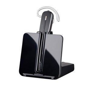 Plantronics - CS540 무선 DECT 헤드셋(폴리) 싱글 이어(모노) 컨버터블(3가지 착용 스타일) 데스크폰에 연결 노이즈 캔슬링 마이크