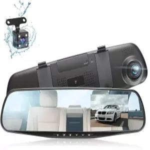 자동차 트럭 SUV 듀얼 카메라 내장 G센서 주차 지원 및 루프 기록 위한 43인치 풀 HD 080P 스마트 백미러