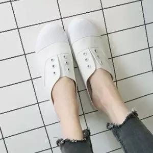 캔버스화 뮬 샌들 슬립온 여성 단화 흰색 운동화 뮬샌들 뮬스니커즈