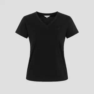 [백화점 정품] 26년SALE 빈폴레이디스 빈폴 BEANPOLE 수피마 혼방 브이넥 반소매 티셔츠 - 블랙 BF6542C905