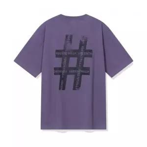 매장정품 BEENTRILL 빈티지 해시태그 오버핏 반팔티(바이올렛)