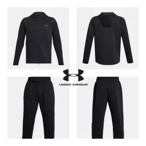매장정품 UNDERARMOUR 언더아머 9806 9808 블랙 남성 UA 언스타퍼블 플리스 풀 집 7부 바지 트레이닝복 세