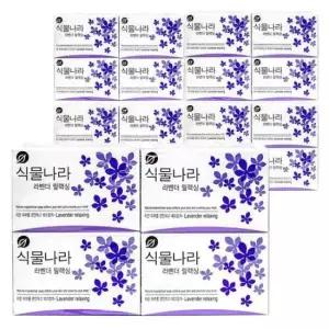 샤워비누 식물나라 라벤더 릴렉싱 세수 비누 4입 90g 5개