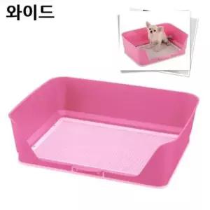 [반려] 와이드 리첼 58374 강아지 화장실 핑크 벽면용 위생용품 배변 패드 배변판