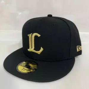 New Era 뉴에라 59FIFTY 사이타마 세이부 라이온즈 블랙 골드 야구 모자 (남녀공용) 1452517