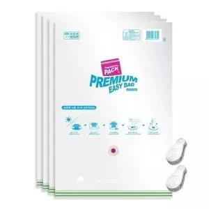 [이지백][이지백]프리미엄 자동요술 압축팩 의류용 4개+이지클립