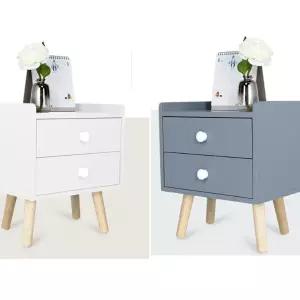 [노마진행사 50%OFF] 몬테르 2단협탁 침대옆 소파옆 액자 악세사리받침 2단서랍 미니