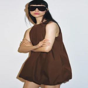 ZARA 미니 벌룬 원피스 - 브라운 8372/034/700