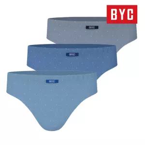BYC 남성 삼각팬티 순면 미디 브리프 MCF2346 3매입
