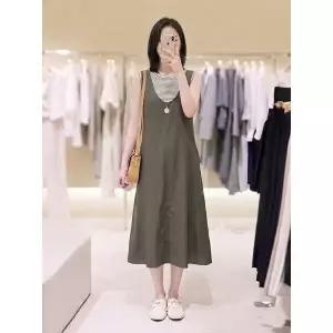 [롯데백화점]SOUP 민소매SET 레이어드 롱원피스  SC7TX30