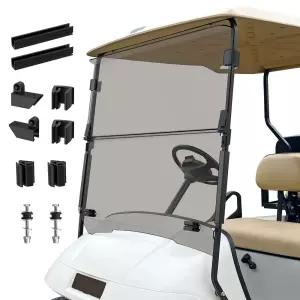 FIXHAWK EZGO 골프 카트 윈드실드, EZGO TXT/ DCS / PDS 1995-2013 가스 및 전기 골프 카트, 접이식 PC 자