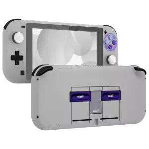 EXtremeRate Classic SNES Style DIY Replacement Shell for Nintendo Switch Lite, NSL Handheld Controll