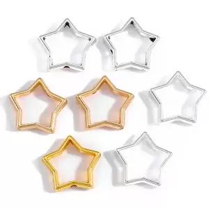 20pcs 스타 구슬 반지 스페이서 비즈 모자 DIY 팔찌 보석 만들기 액세서리 내경 8mm