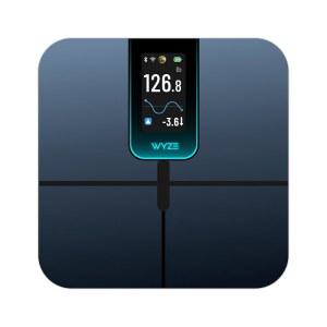 4.3인치 컬러 디스플레이를 갖춘 WYZE 스마트 스케일 - 체중 BMI 근육량 심박수 모니터 WIFI 및 블루투스 체중계 아기 / 반려동물 수하물 모드 400파운드 블랙