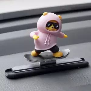 차량 악세사리 인형 장식품 보드곰 C101대시보드 핑크