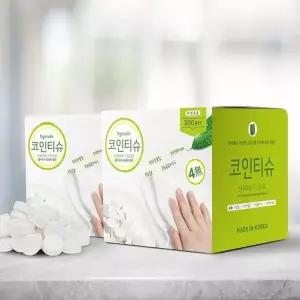 [하프클럽/알티피아]베지터블 코인 압축 티슈 300개 x 2