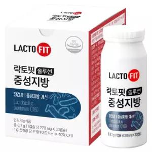 락토핏 솔루션 중성지방 유산균 8.1g 30정 1개 선물세트 부모님 가족 모임 추석 친정
