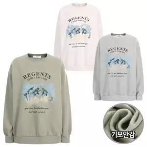 [샵앤] 국산 여성 라운드넥 기모 박시 내추럴 맨투맨 티셔츠 MER-WSH-20143
