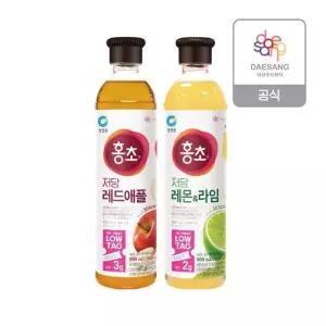 청정원 저당 홍초 900ml 2종(레드애플,레몬라임) 3개 골라담기