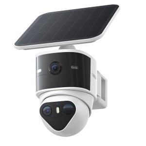 aosu T2 프로 보안 카메라 무선 실외 가정용 3K 듀얼 사각지대 없음 카메라 170 광폭 360 PTZ AI 인간 차량 추적 태양열 구동 로컬 스토리지