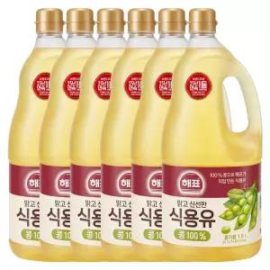 해표 콩기름 식용유 1.8L X 6개