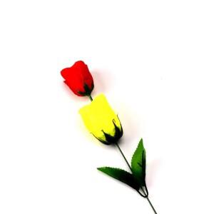 변색 장미 (빨간색에서 노란색으로 변함) 마술 트릭 발렌타인 데이 색상 변화 꽃 재미있는 장난감