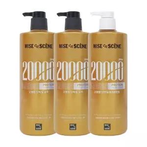 미쟝센 프로틴 테라피 클리닉 20000 샴푸 1000ml x2 + 트리트먼트 1000ml
