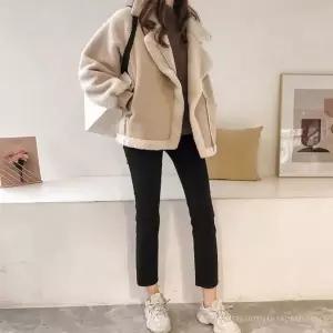 [하프클럽/셀럽하우스]겨울 데일리 여자 페이크퍼 뽀글이 무스탕 자켓