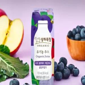 상하목장 유기농 주스 사과블루베리케일 125ml 24팩