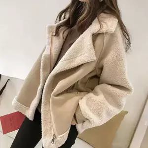 [하프클럽/셀럽하우스]캐주얼 데일리 여성 페이크퍼 뽀글이 무스탕 자켓