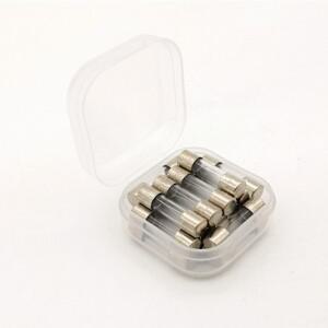 20개/로트 T5A 250V 5 x 20mm 슬로우 블로우 유리관 퓨즈, UL VDE RoHS 승인, 5암페어.