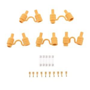 단자가 있는 6X30mm 퓨즈용 인라인 AGC 유리 홀더 5세트