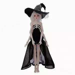 Oueneifs /4 Nielbjd BJD 人形 풀 세트 C 플라스틱 소재 장난감 5세 이상용 (블랙)