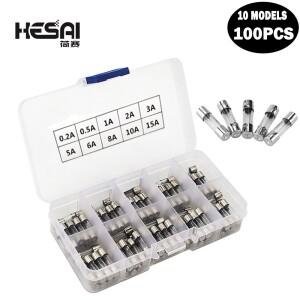 5x20mm  블로우 유리관 퓨즈 모듬 키트 자동차 0.2A-15A 가정용