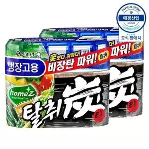 [애경]ST 홈즈 탈취탄 비장탄 냉장고용 140g ,2개