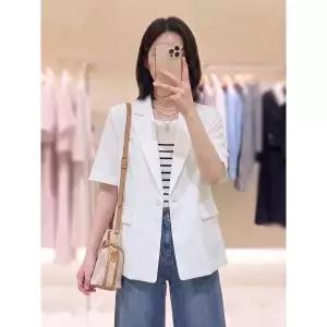 [롯데백화점]SOUP 베이직 원버튼 여름 반팔 자켓  SC5JK302