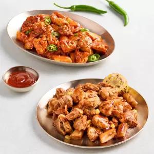 닭다리살 치킨 600g X 2(매콤,바베큐)쌀떡사리 200g증정