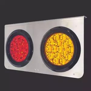 화물차 HET709G8 후미등 2구 사각 스텐판 LED 테일 램프 24v