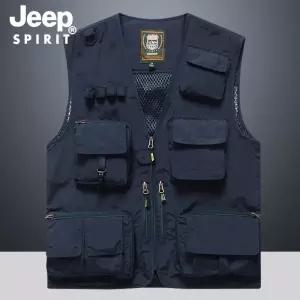 JEEP SPIRIT 남성조끼 여름 망사 멀티포켓 빅사이즈 작업조끼