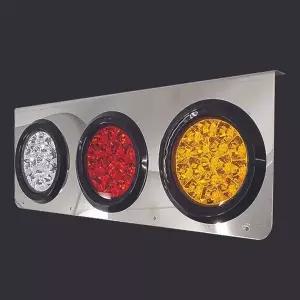 화물차 DZS091D1 후미등 3구 사각 스텐판 LED 테일 램프 24v 자동차후미등