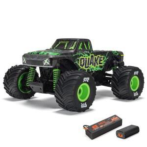 ARRMA RC 트럭 1/16 퀘이크 GROM 4X4 RTR 브러시드 몬스터 트럭(배터리 충전기 포함) 그린 ARA2137T2